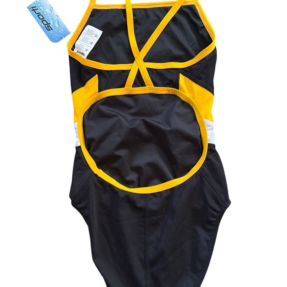 Sporti Black and Yellow Swimsuit - Picture 2 of 2